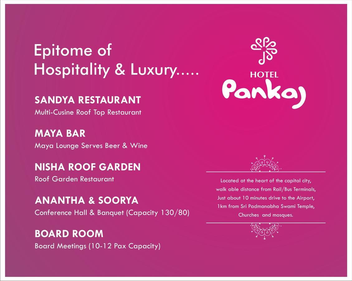 Hotel Pankaj Thiruvananthapuram Esterno foto